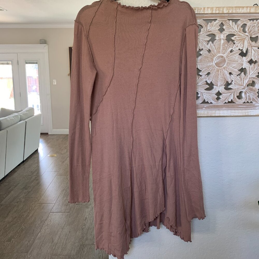 We The Free Mauve Brown Long Sleeve Tunic